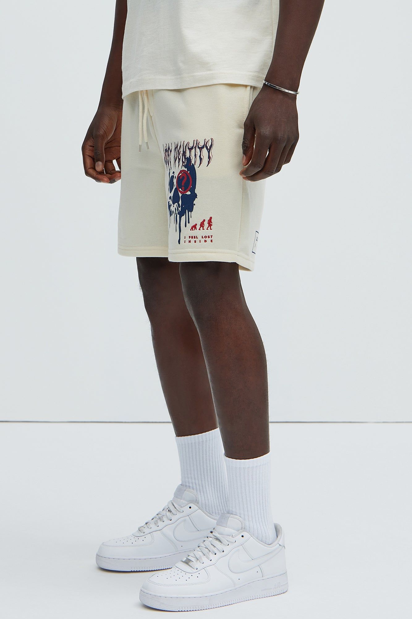 Lost Sweatshorts - Cream sold by Fashion Nova product image thumbnail 4