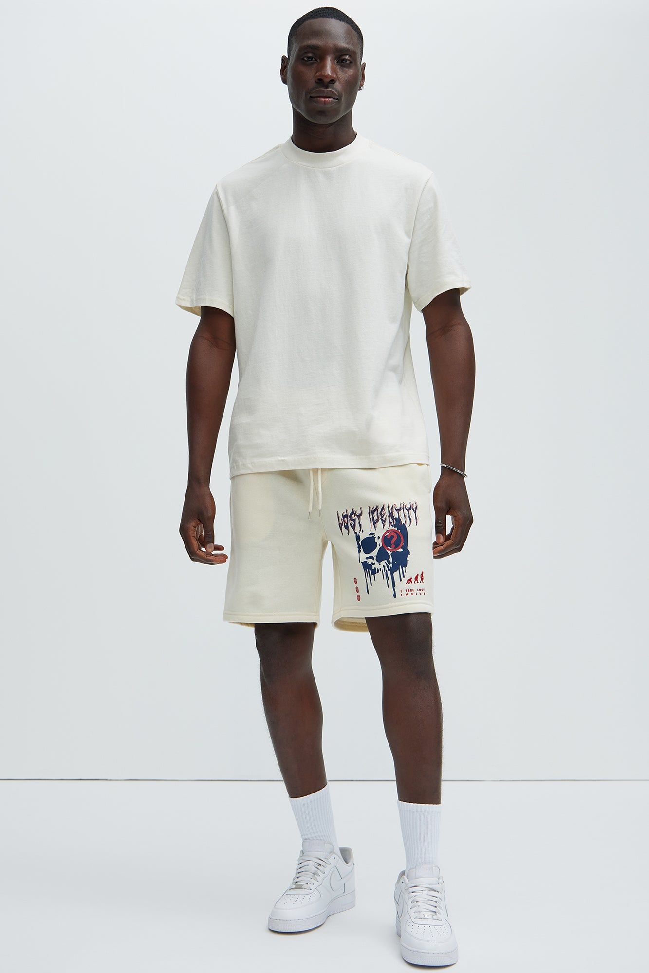 Lost Sweatshorts - Cream sold by Fashion Nova product image thumbnail 2