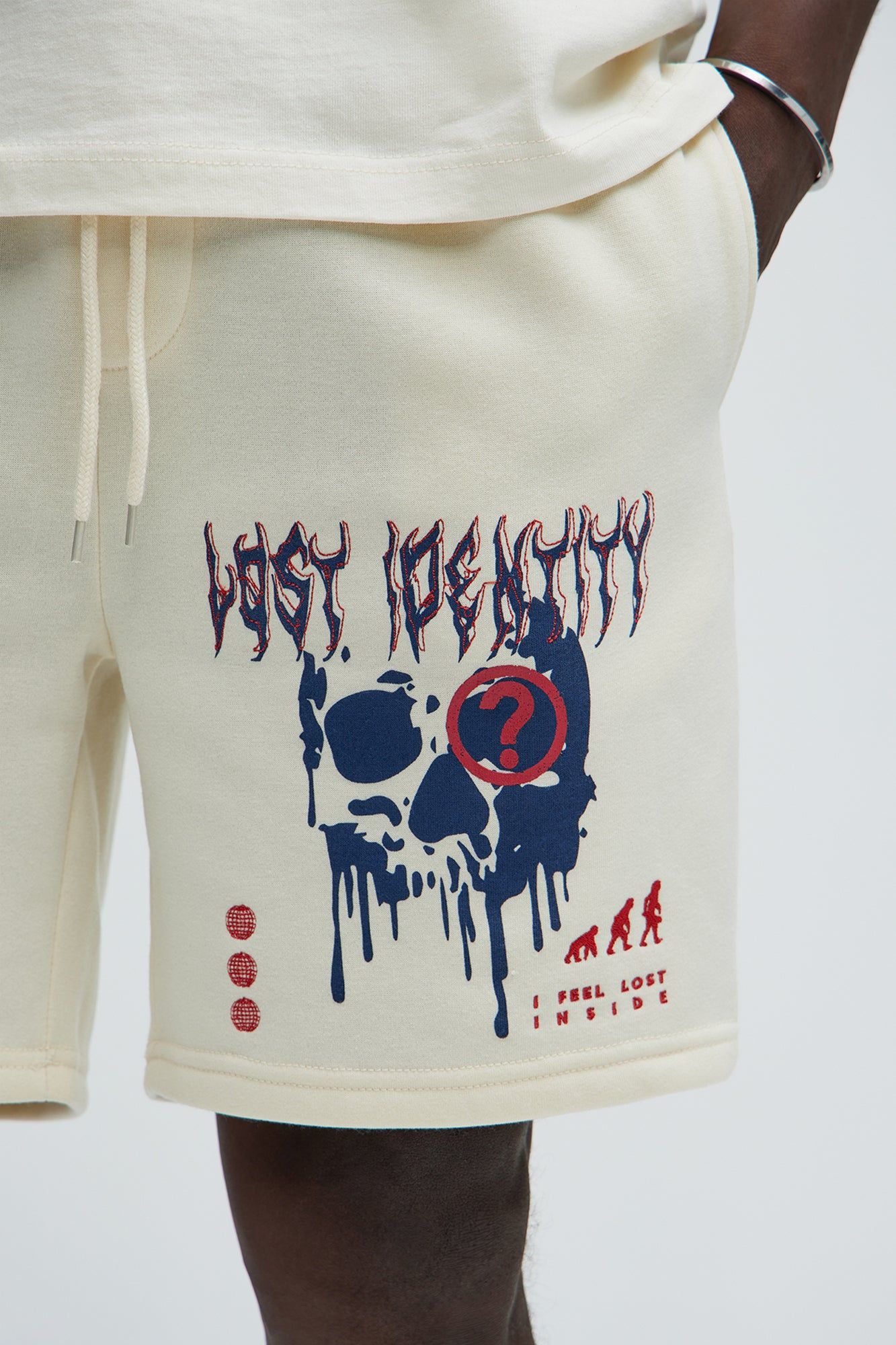 Lost Sweatshorts - Cream sold by Fashion Nova product image thumbnail 3