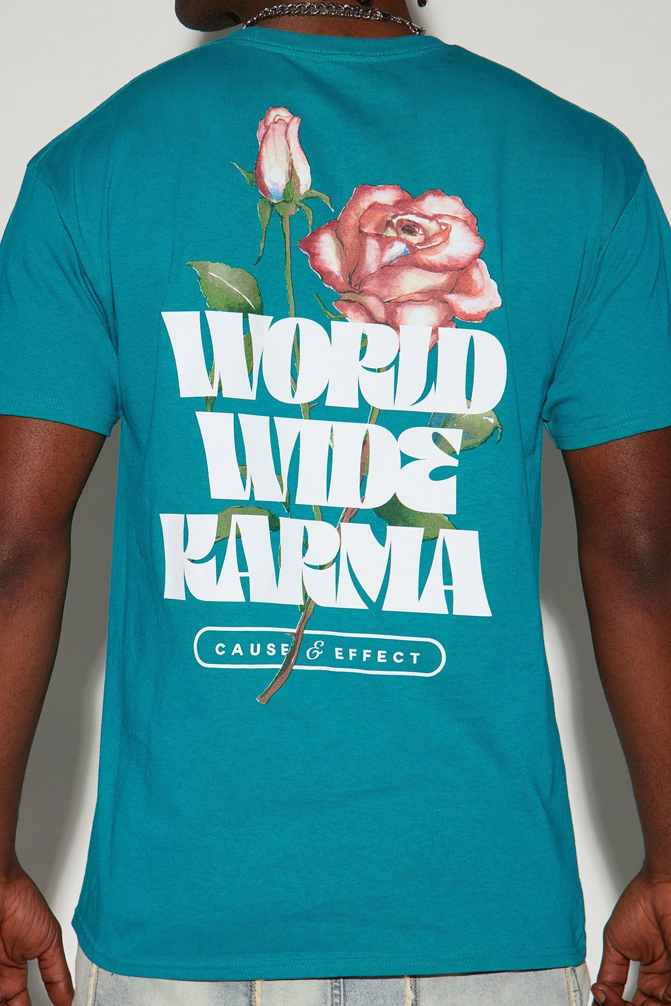 Worldwide Karma Short Sleeve Tee - Jade sold by Fashion Nova product image thumbnail 5