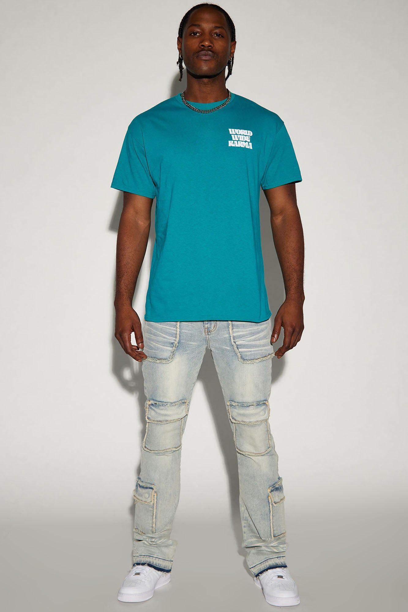 Worldwide Karma Short Sleeve Tee - Jade sold by Fashion Nova product image thumbnail 4