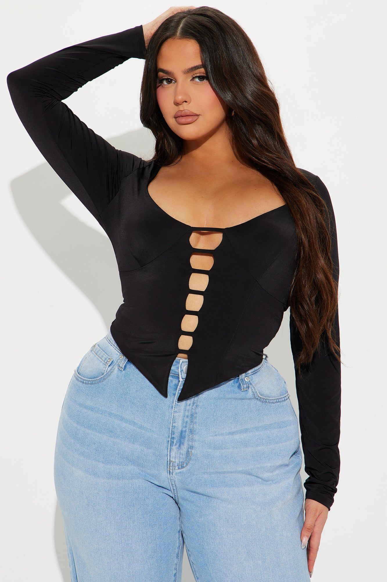 Impress Me Cut Out Top - Black sold by Fashion Nova product image thumbnail 4