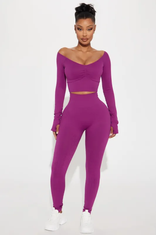 Active Lifestyle Active Legging - Plum sold by Fashion Nova