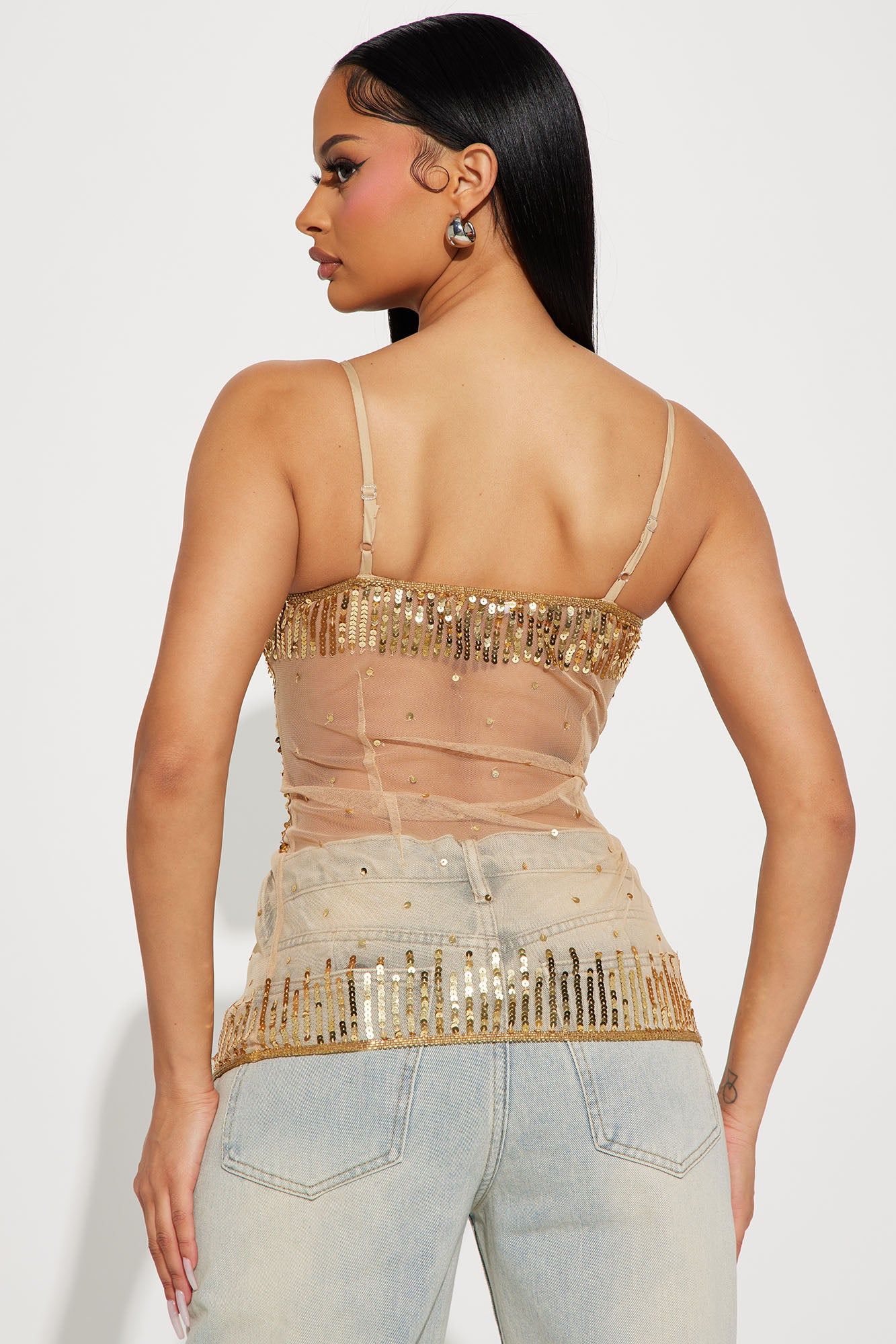 Out For The Night Embellished Top - Gold sold by Fashion Nova product image thumbnail 3