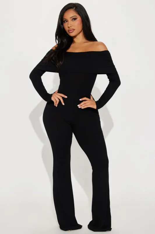 Perfectly Good At It Jumpsuit  - Black sold by Fashion Nova