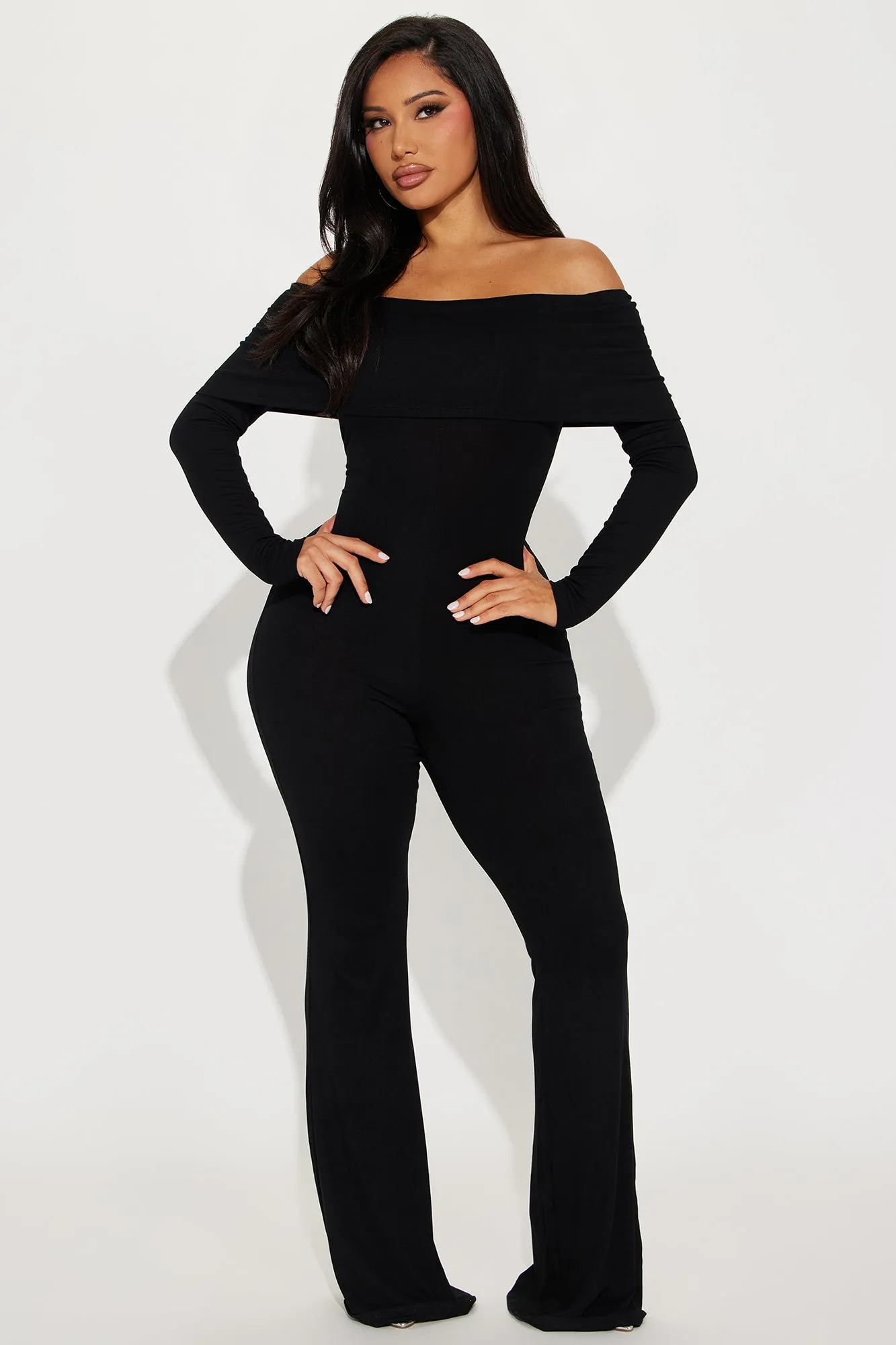 Perfectly Good At It Jumpsuit - Black sold by Fashion Nova