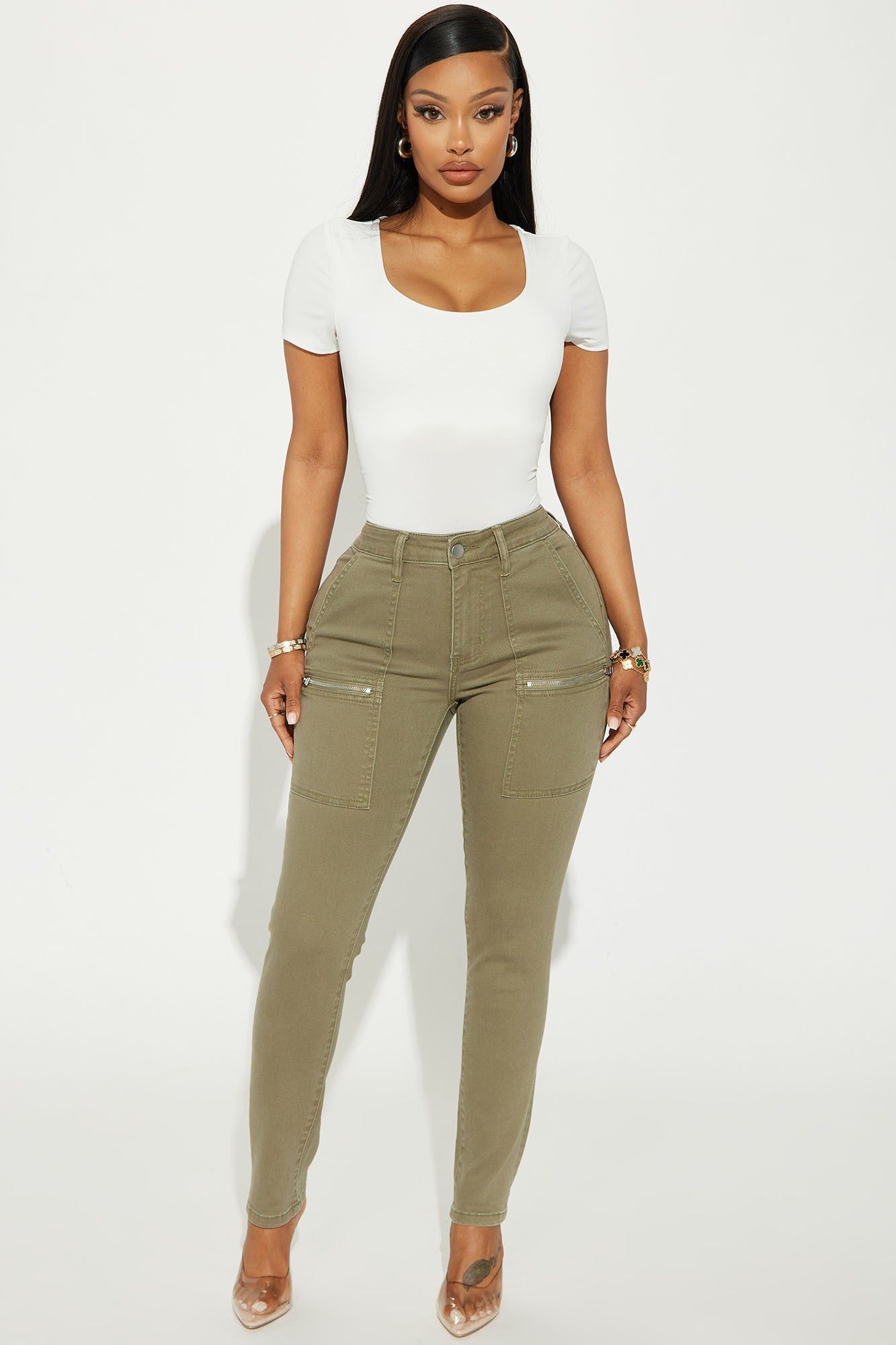 Your Main Squeeze Skinny Pant - Olive sold by Fashion Nova