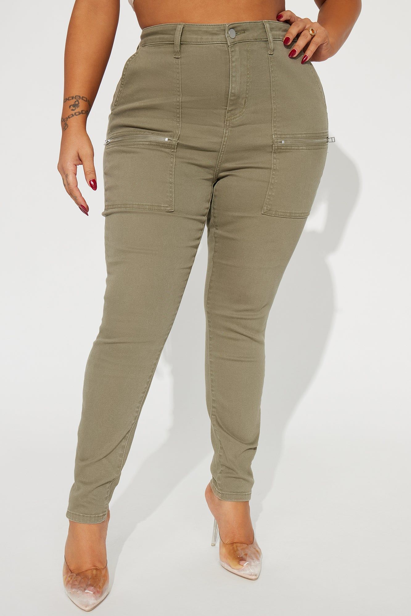 Your Main Squeeze Skinny Pant - Olive sold by Fashion Nova product image thumbnail 5