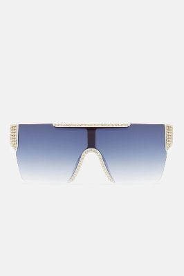 Rockstar Baddie Sunglasses - White made by Fashion Nova