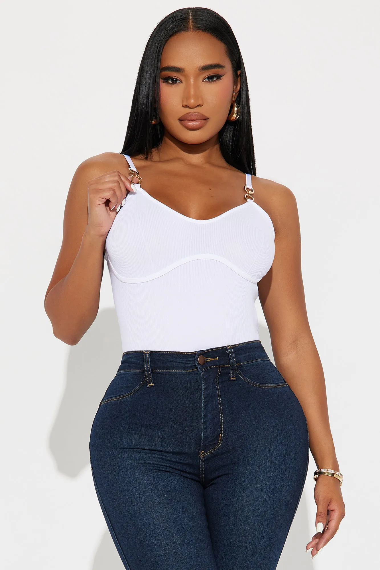 Carmen Seamless Bodysuit - White sold by Fashion Nova product image thumbnail 3