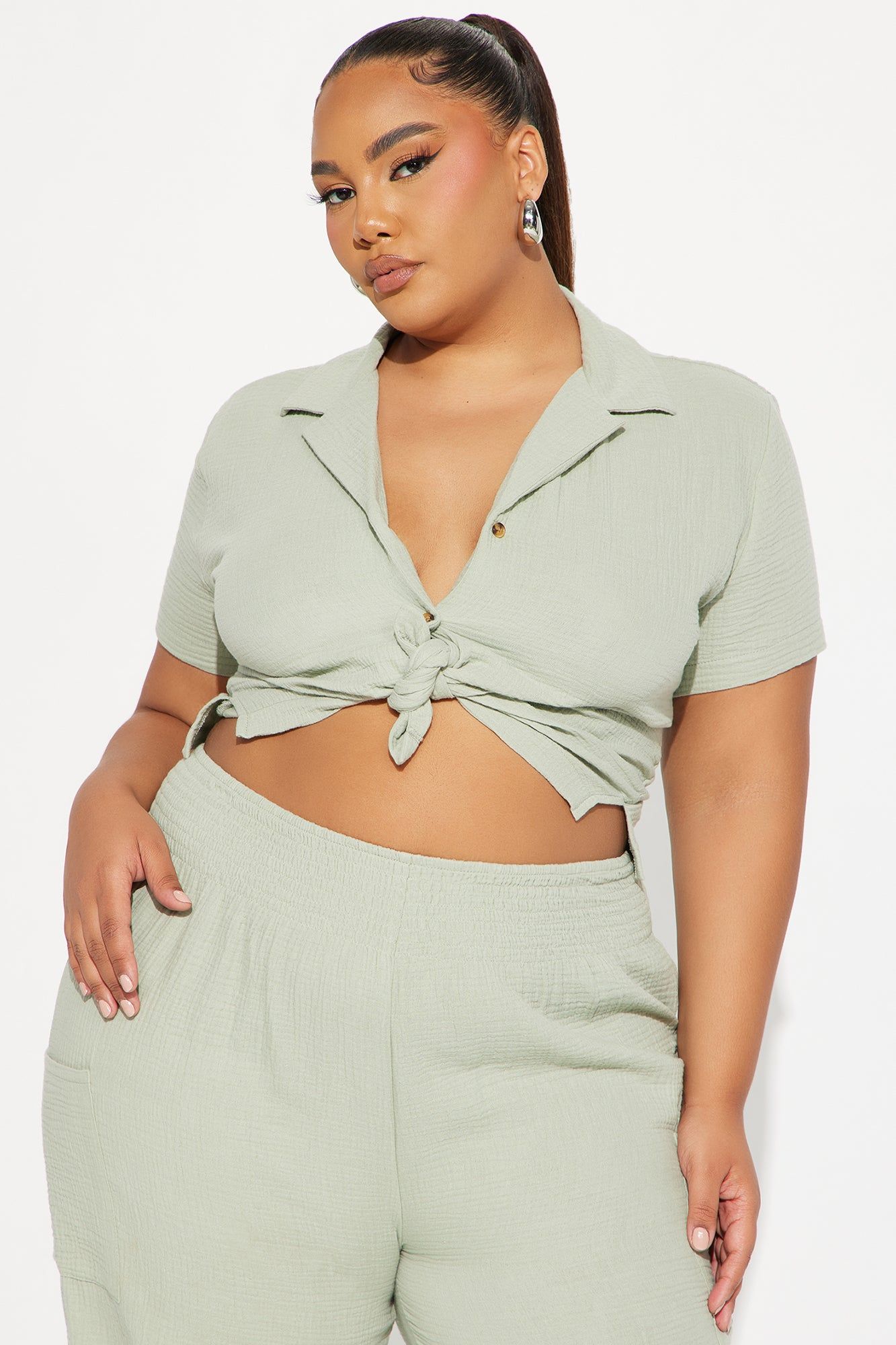 True Love Cargo Pant Set - Sage sold by Fashion Nova product image thumbnail 4