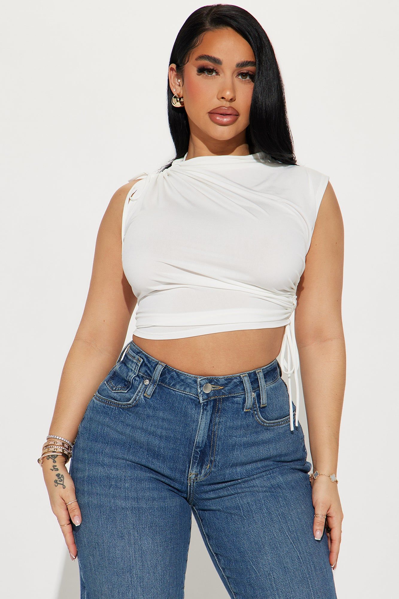 Focused On Me Top - Off White sold by Fashion Nova
