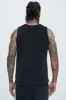 Dudley Textured Relaxed Tank - Black sold by Fashion Nova