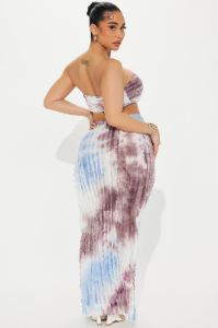 Living In Color Skirt Set - Blue/combo sold by Fashion Nova