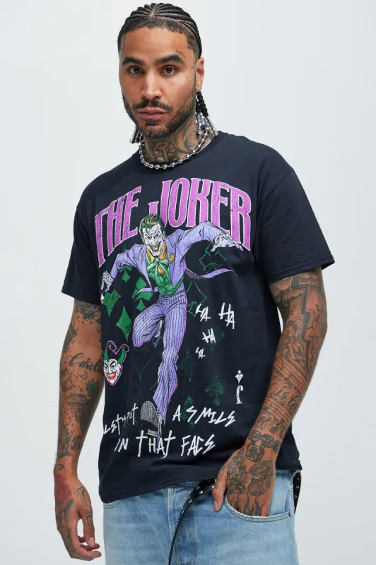 Joker Lets Put A Smile On That Face Short Sleeve Tee - Black sold by Fashion Nova