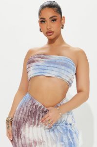 Living In Color Skirt Set - Blue/combo sold by Fashion Nova