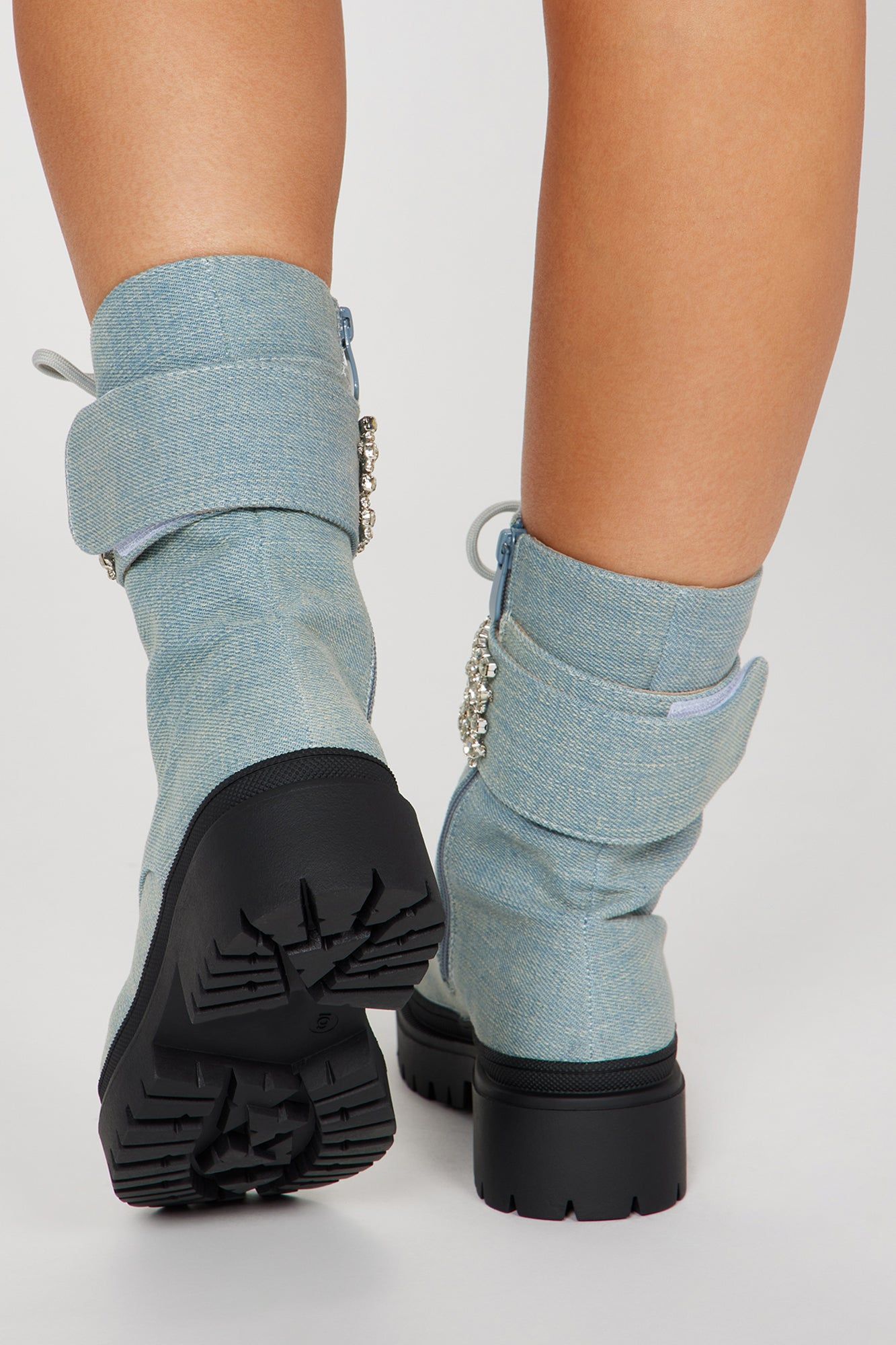 Making It Easy Heeled Boots - Denim sold by Fashion Nova product image thumbnail 4