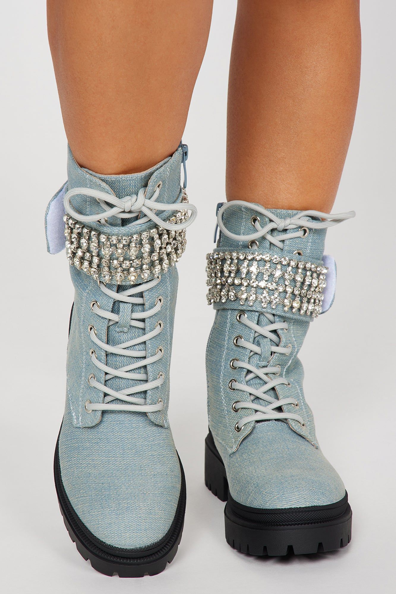 Making It Easy Heeled Boots - Denim sold by Fashion Nova product image thumbnail 3