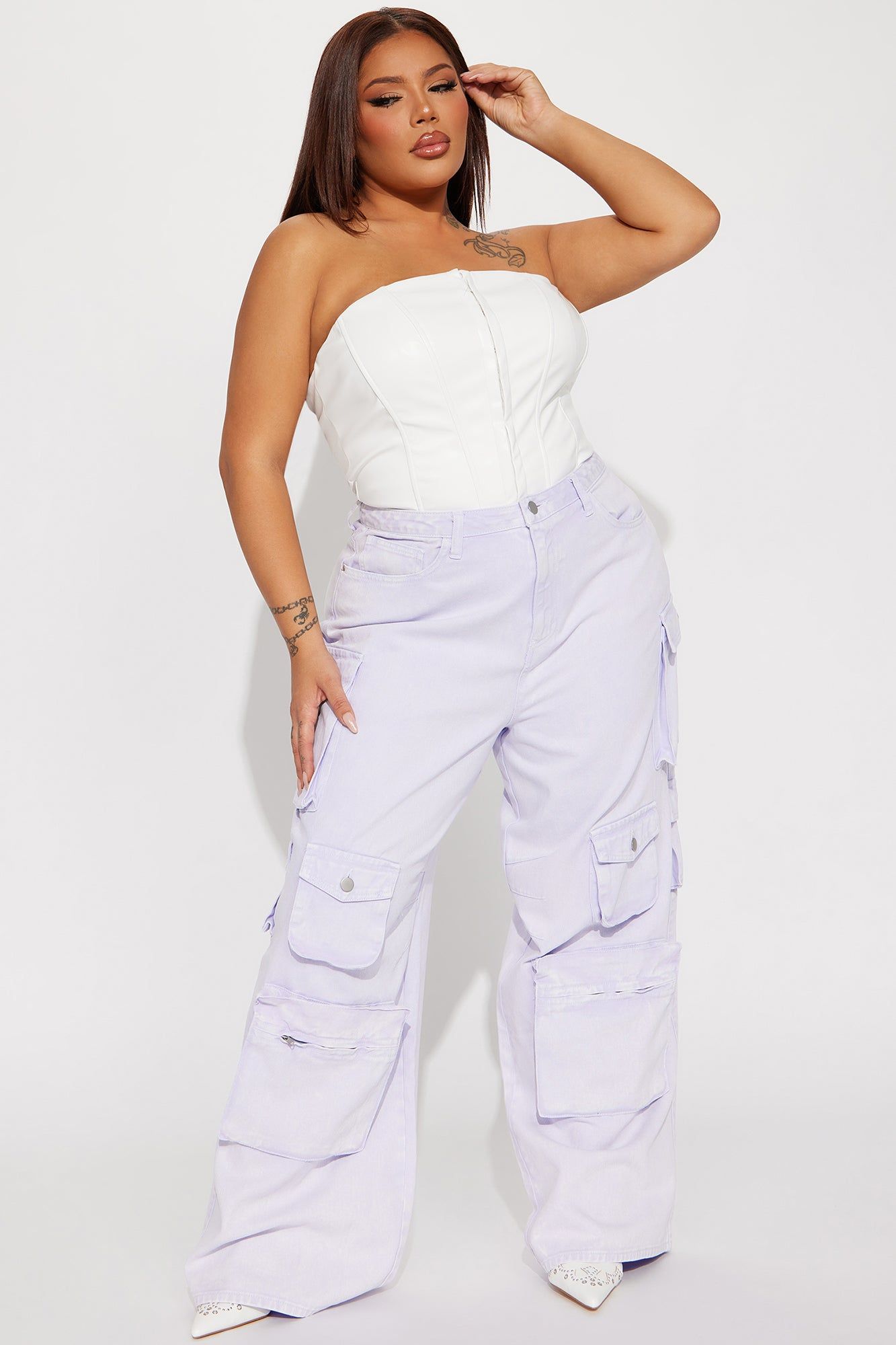 Glam Babe Corset Top - White sold by Fashion Nova product image thumbnail 5