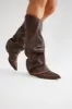 Mason Overlay Boots - Brown sold by Fashion Nova