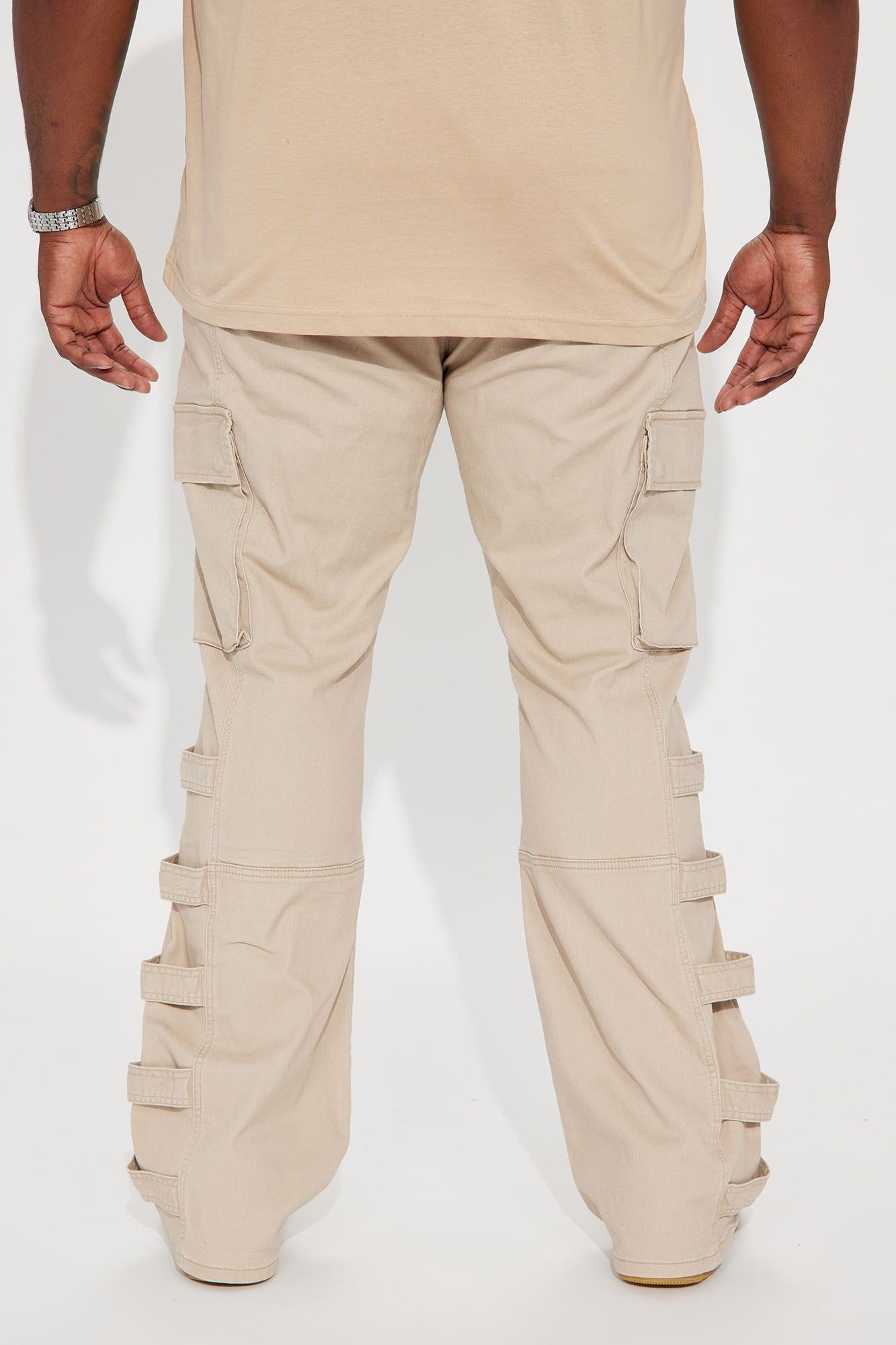 Cadell Stacked Slim Flare Cargo Pants - Tan sold by Fashion Nova product image thumbnail 8