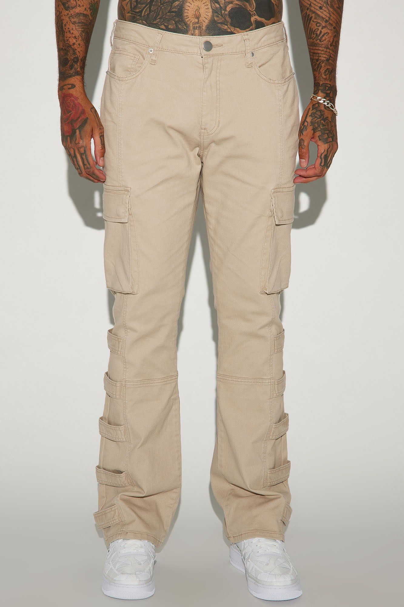 Cadell Stacked Slim Flare Cargo Pants - Tan sold by Fashion Nova product image thumbnail 5
