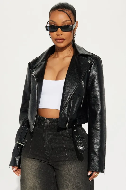 Wild Child Moto Jacket - Black sold by Fashion Nova