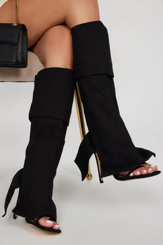 Meant For Me Heeled Sandals - Black sold by Fashion Nova