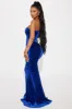 Falling For You Velvet Maxi Dress - Royal sold by Fashion Nova