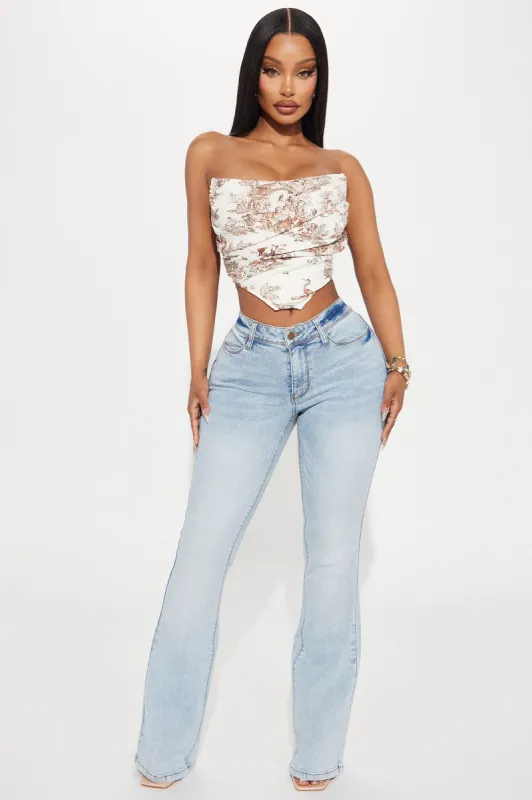 Lost Without You Soft Stretch Bootcut Jeans - Light Wash sold by Fashion Nova