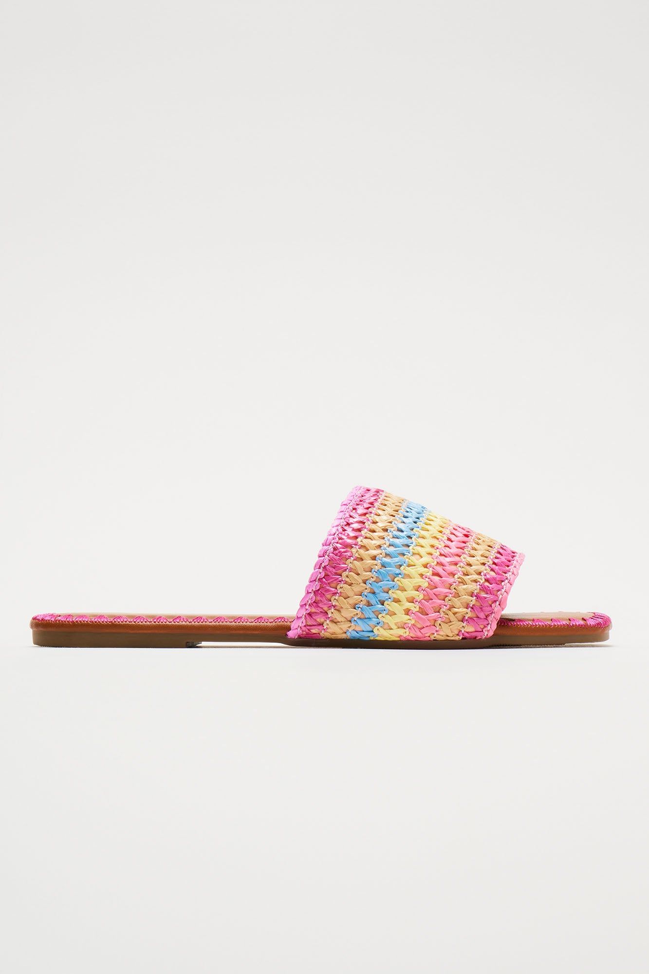 Mia Striped Raffia Sandals - Pink sold by Fashion Nova product image thumbnail 4