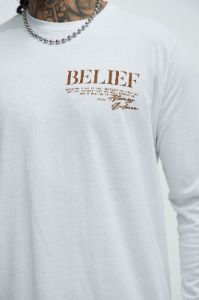 Always Believe Long Sleeve Tee - White sold by Fashion Nova
