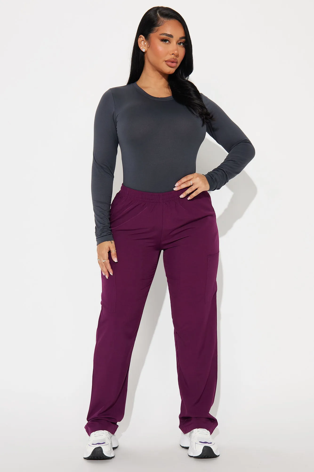 Stretch Uniform UnderScrub Shirt - Charcoal sold by Fashion Nova product image thumbnail 3