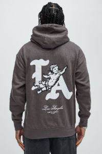 Los Angels Hoodie - Grey sold by Fashion Nova