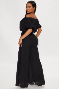 Take Me On A Vacay Pant Set - Black sold by Fashion Nova