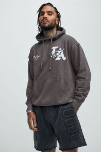 Los Angels Hoodie - Grey sold by Fashion Nova