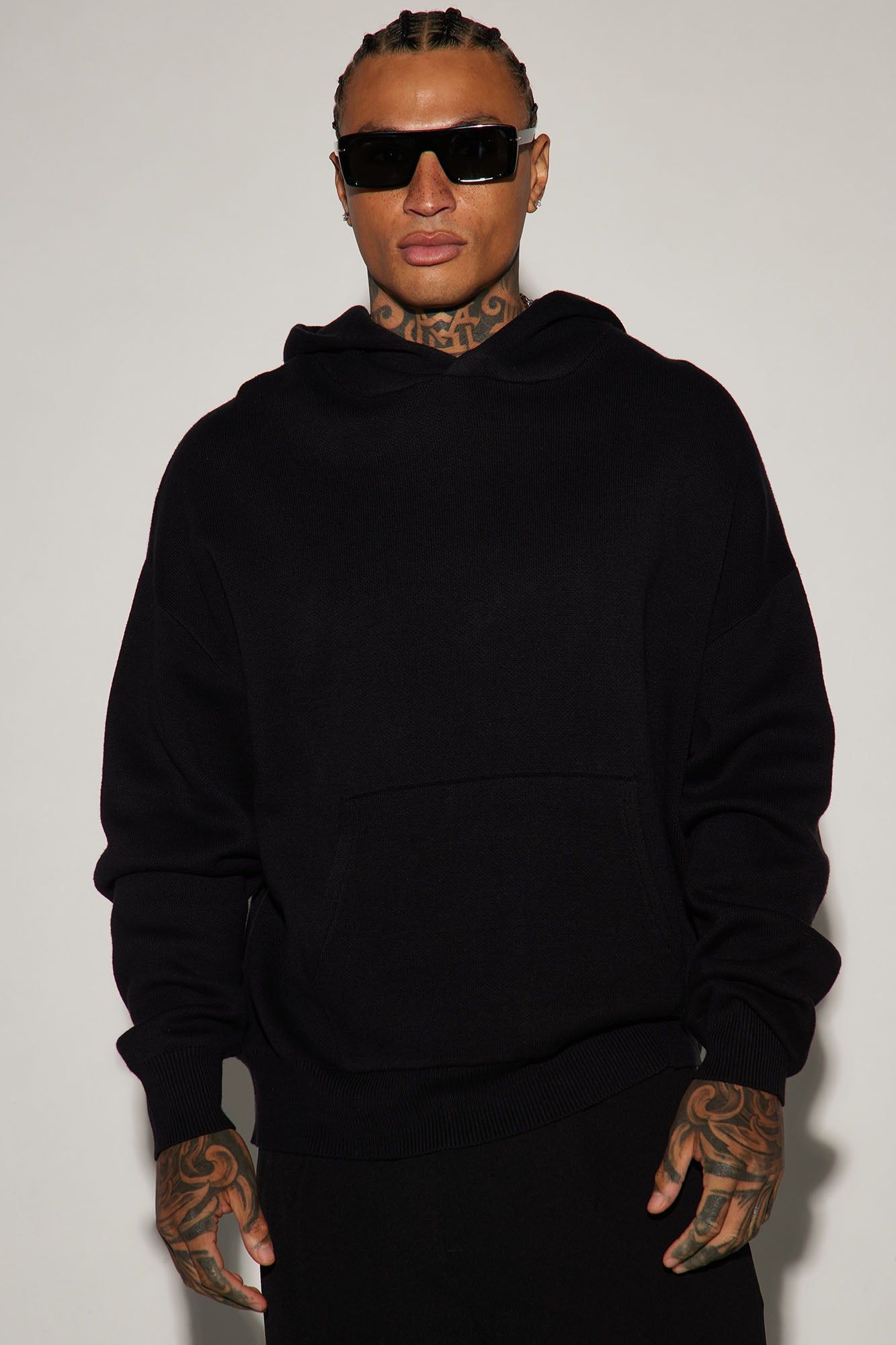 Heavyweight Sweater Hoodie - Black sold by Fashion Nova