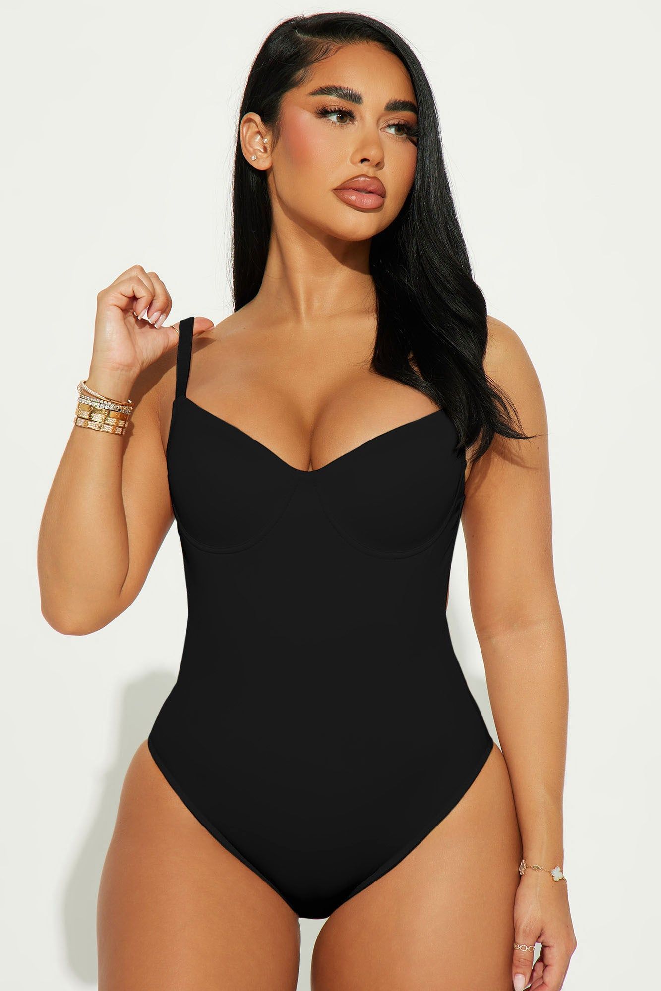 Show It Off Shapewear Bodysuit - Black sold by Fashion Nova