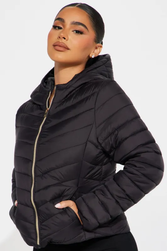 Cold Times Puffer Jacket - Black made by Fashion Nova