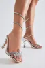 Aubriella Wrap Up Heels - Silver sold by Fashion Nova