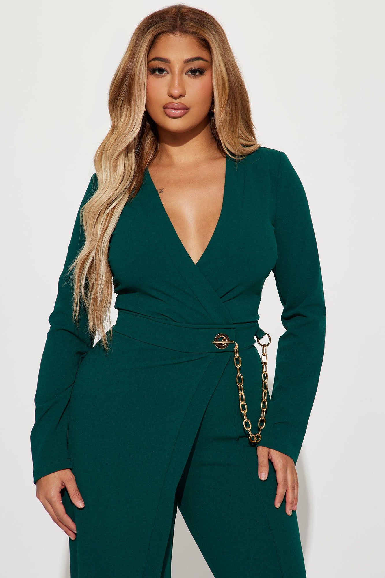 Need A Date Long Sleeve Jumpsuit - Hunter sold by Fashion Nova product image thumbnail 2