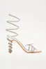 Aubriella Wrap Up Heels - Silver sold by Fashion Nova
