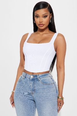 Like What You See Seamless Tank Top - White sold by Fashion Nova