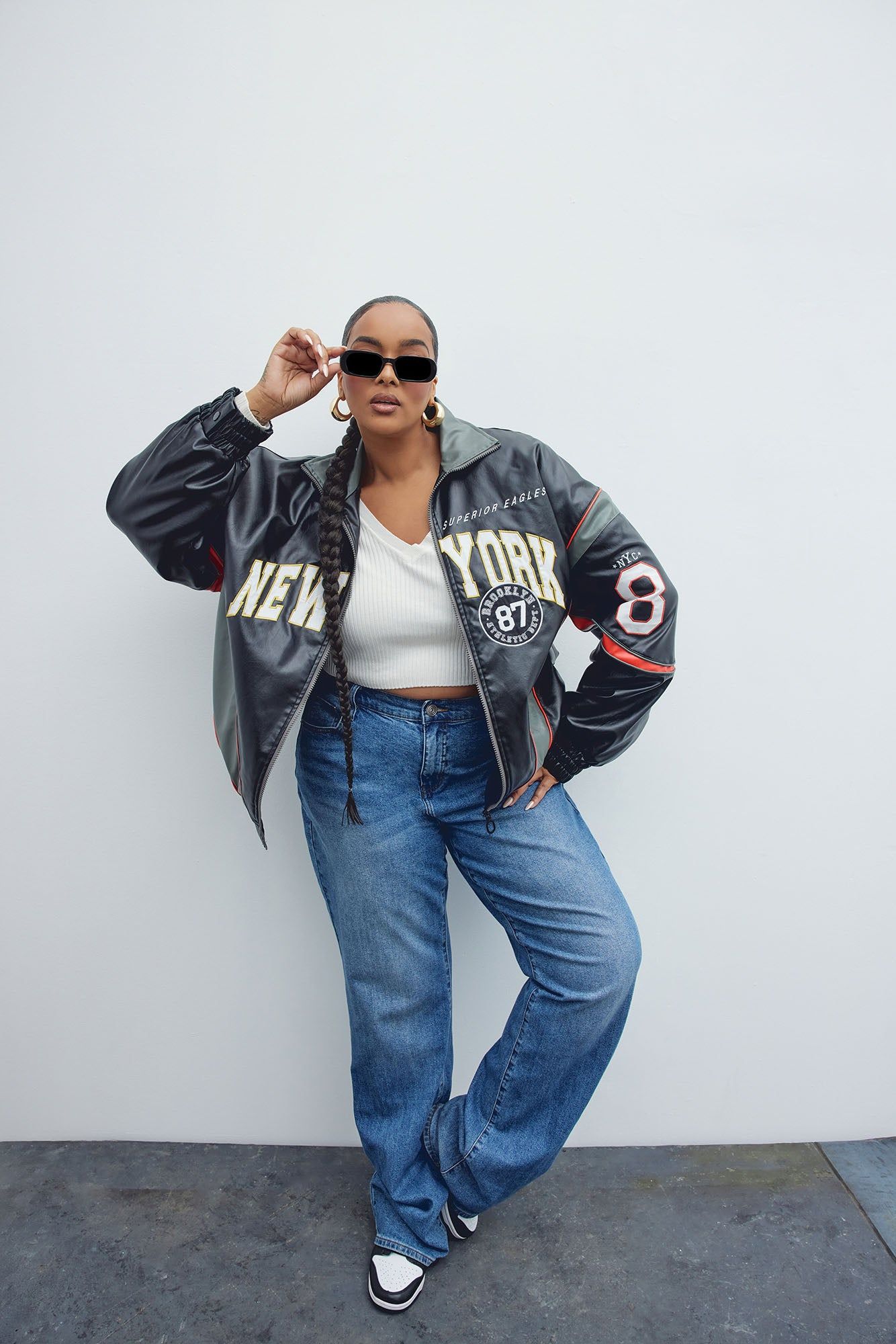 Baller Shot Caller Bomber Jacket - Black/combo sold by Fashion Nova product image thumbnail 7