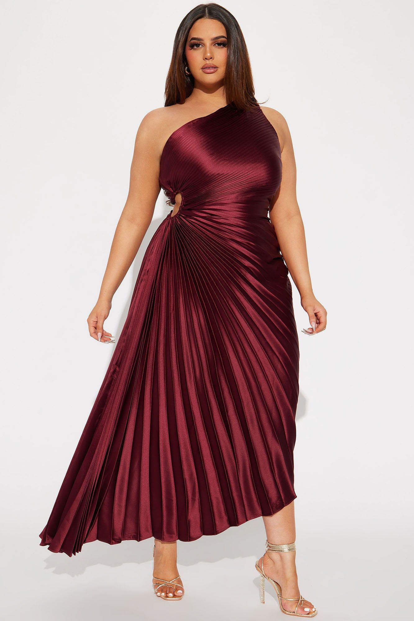 Belle Satin Maxi Dress - Wine sold by Fashion Nova product image thumbnail 4