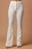 Willa Sequin Embroidered Pant - White sold by Fashion Nova