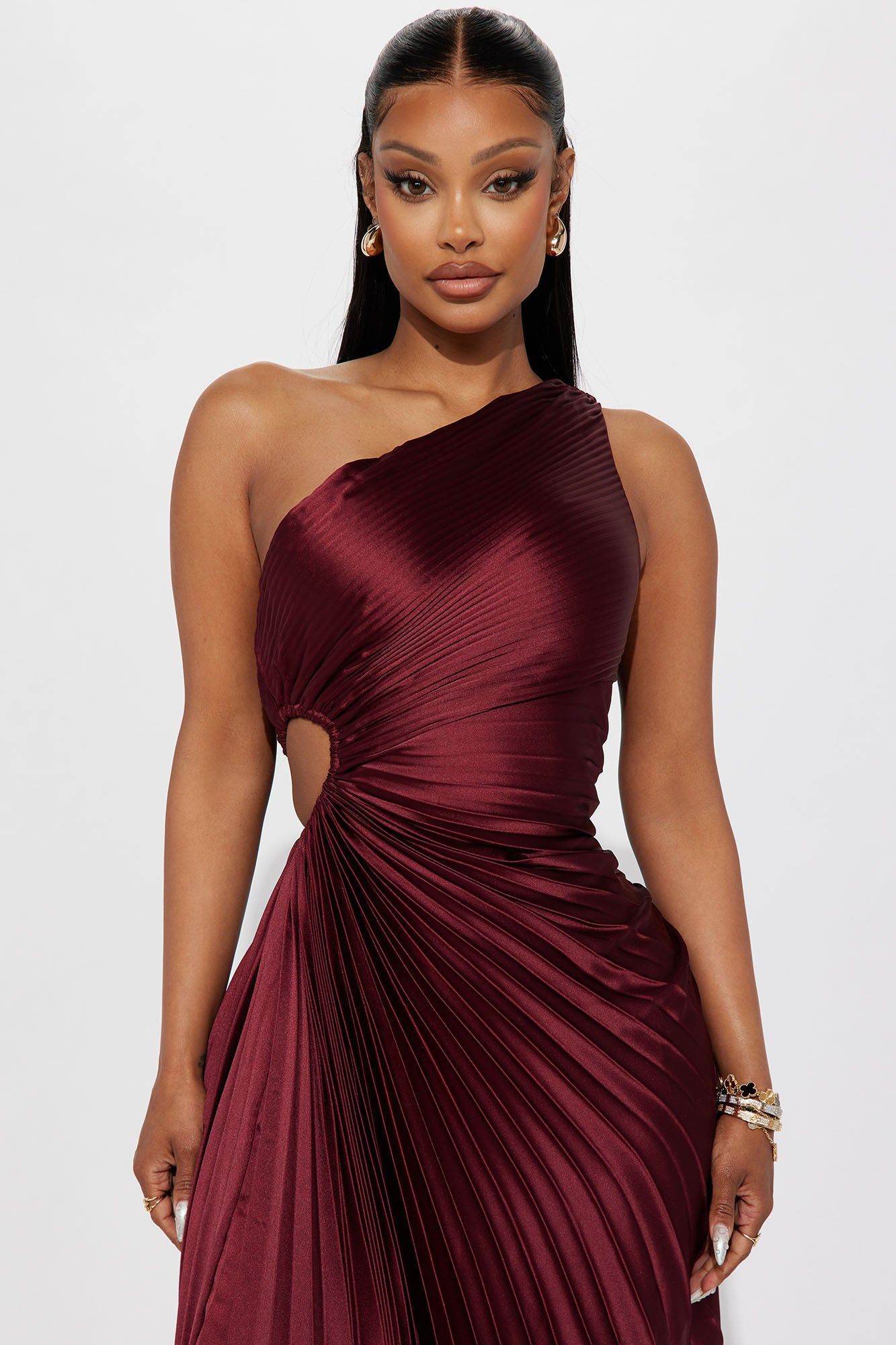 Belle Satin Maxi Dress - Wine sold by Fashion Nova product image thumbnail 2