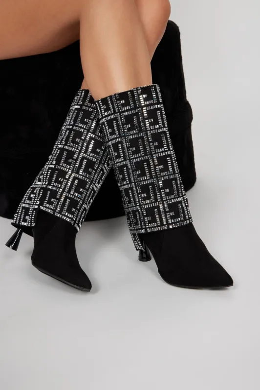 Sparkle All Night Booties - Black sold by Fashion Nova