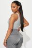 Levitating Cut Out Bodysuit - Heather Grey sold by Fashion Nova