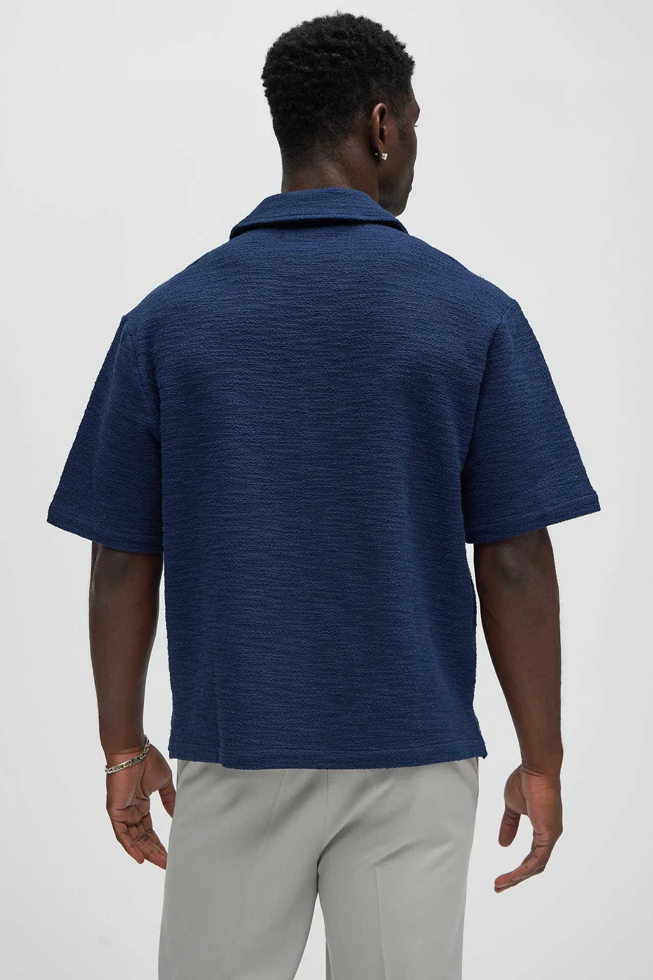 Blaine Textured Knit Shirt - Navy sold by Fashion Nova product image thumbnail 4